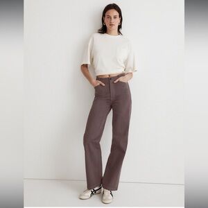 COPY - MADEWELL Emmett Wide Leg - Garmet Dyed Size 26-NM363 Chalked Fig